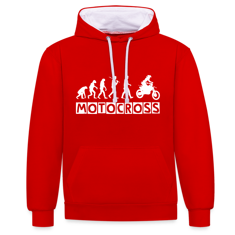 TeeFEVA Contrast Colour Hoodie | AWDis Just Hoods Contrast Colour Hoodie - Evolution Motocross