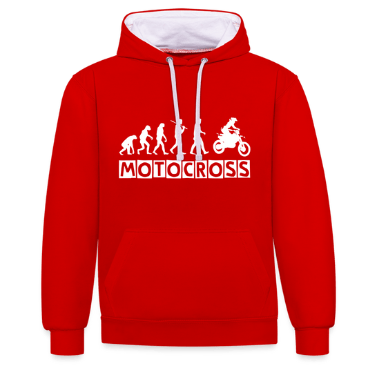 TeeFEVA Contrast Colour Hoodie | AWDis Just Hoods Contrast Colour Hoodie - Evolution Motocross