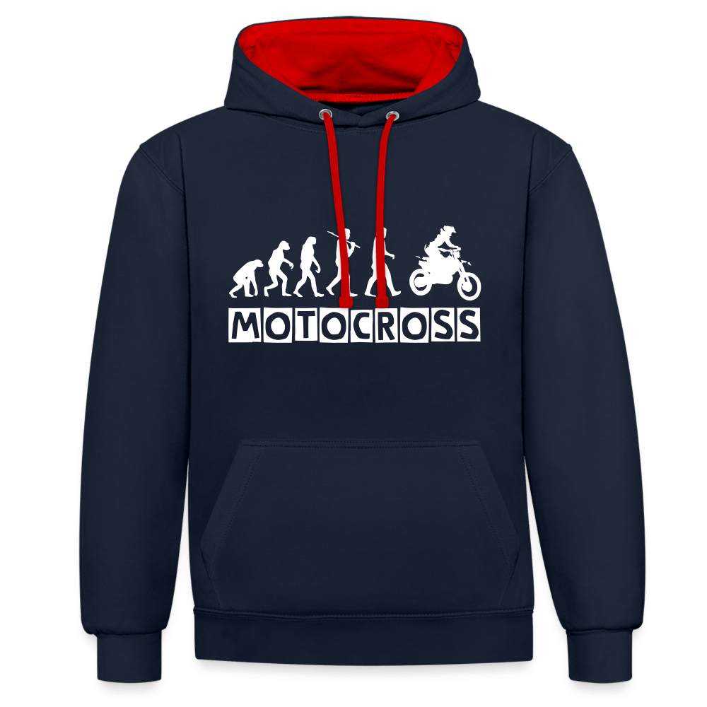 TeeFEVA Contrast Colour Hoodie | AWDis Just Hoods Contrast Colour Hoodie - Evolution Motocross