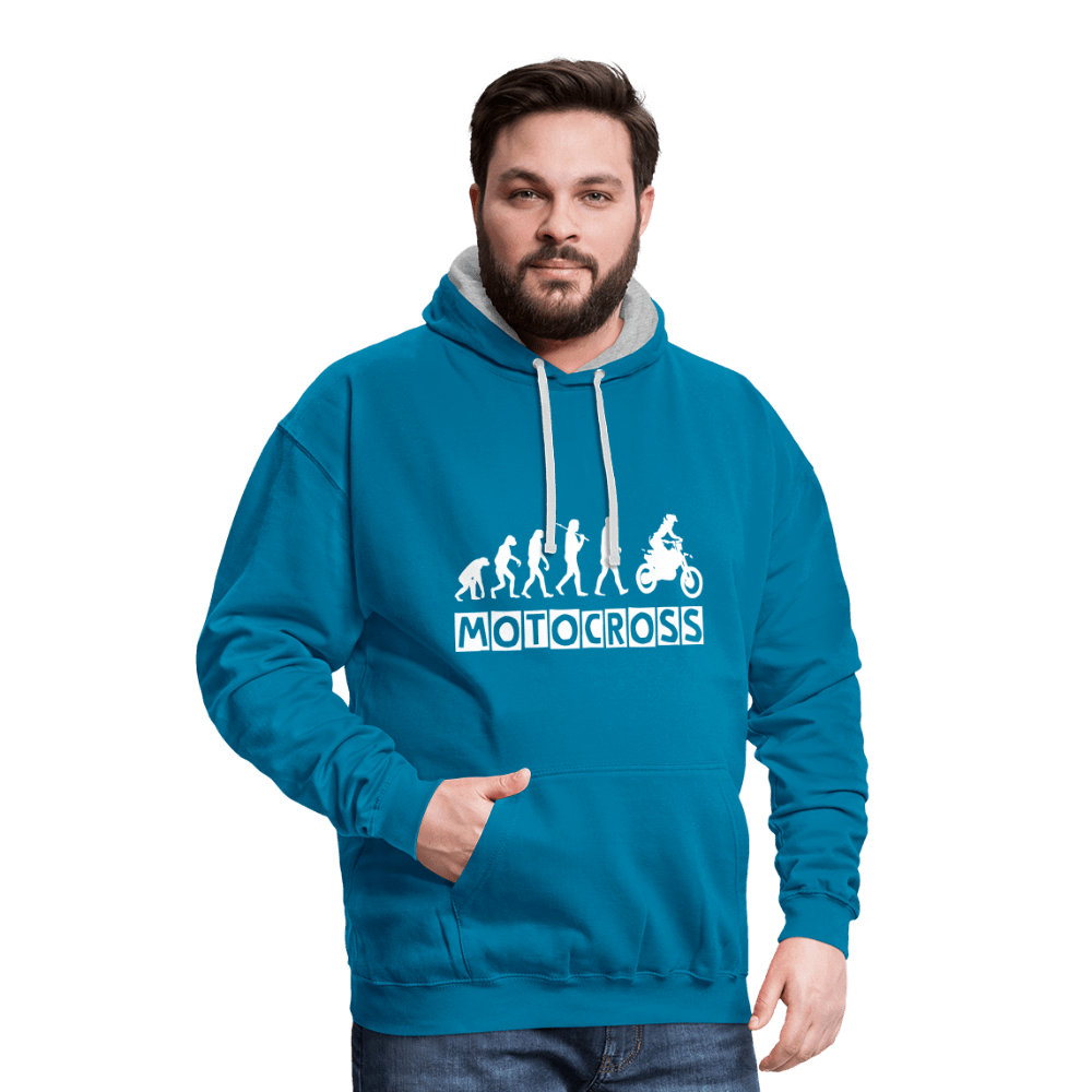 TeeFEVA Contrast Colour Hoodie | AWDis Just Hoods Contrast Colour Hoodie - Evolution Motocross