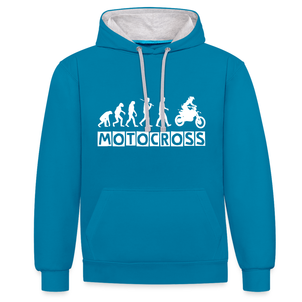 TeeFEVA Contrast Colour Hoodie | AWDis Just Hoods Contrast Colour Hoodie - Evolution Motocross