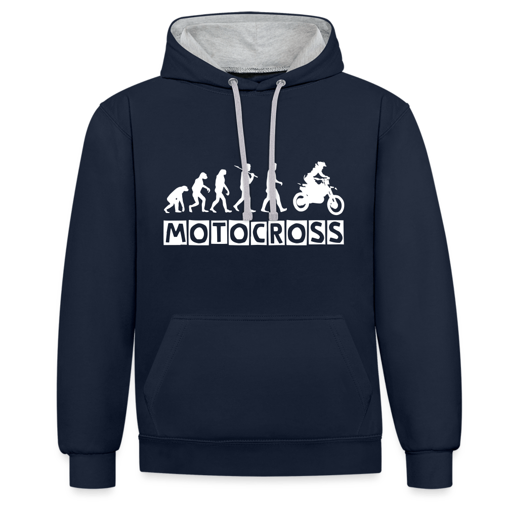 TeeFEVA Contrast Colour Hoodie | AWDis Just Hoods Contrast Colour Hoodie - Evolution Motocross