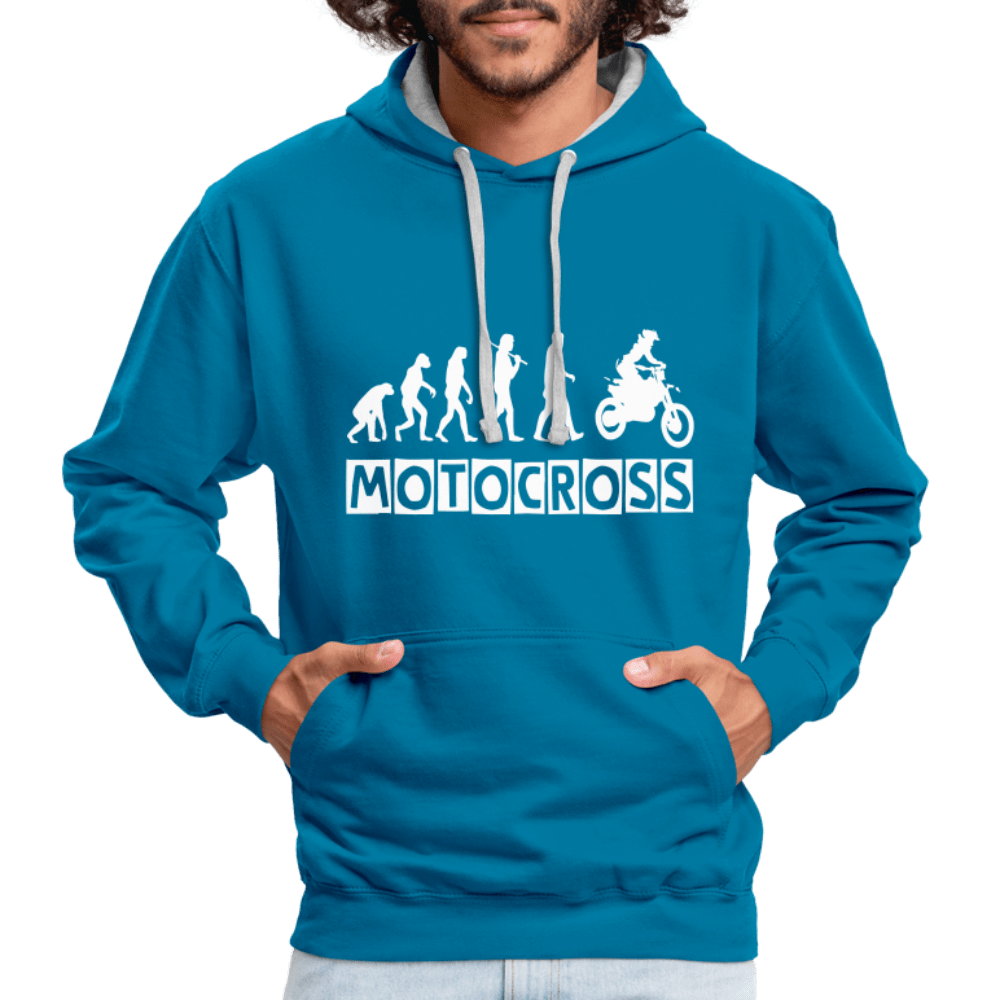 TeeFEVA Contrast Colour Hoodie | AWDis Just Hoods Contrast Colour Hoodie - Evolution Motocross