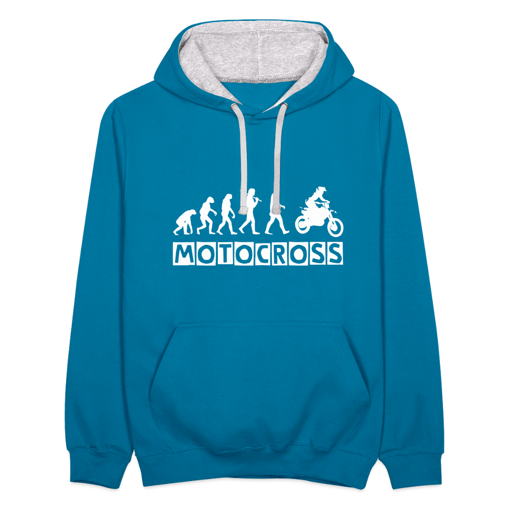 TeeFEVA Contrast Colour Hoodie | AWDis Just Hoods Contrast Colour Hoodie - Evolution Motocross