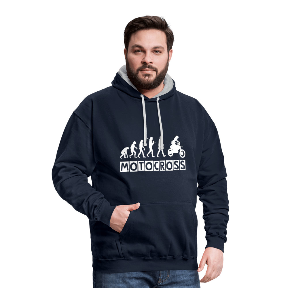 TeeFEVA Contrast Colour Hoodie | AWDis Just Hoods Contrast Colour Hoodie - Evolution Motocross