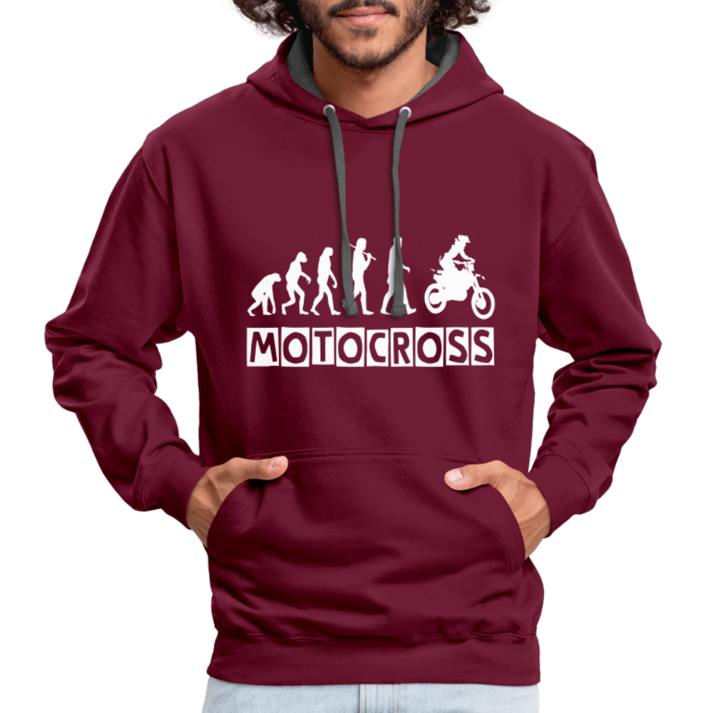 TeeFEVA Contrast Colour Hoodie | AWDis Just Hoods Contrast Colour Hoodie - Evolution Motocross