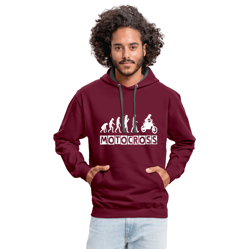 TeeFEVA Contrast Colour Hoodie | AWDis Just Hoods Contrast Colour Hoodie - Evolution Motocross