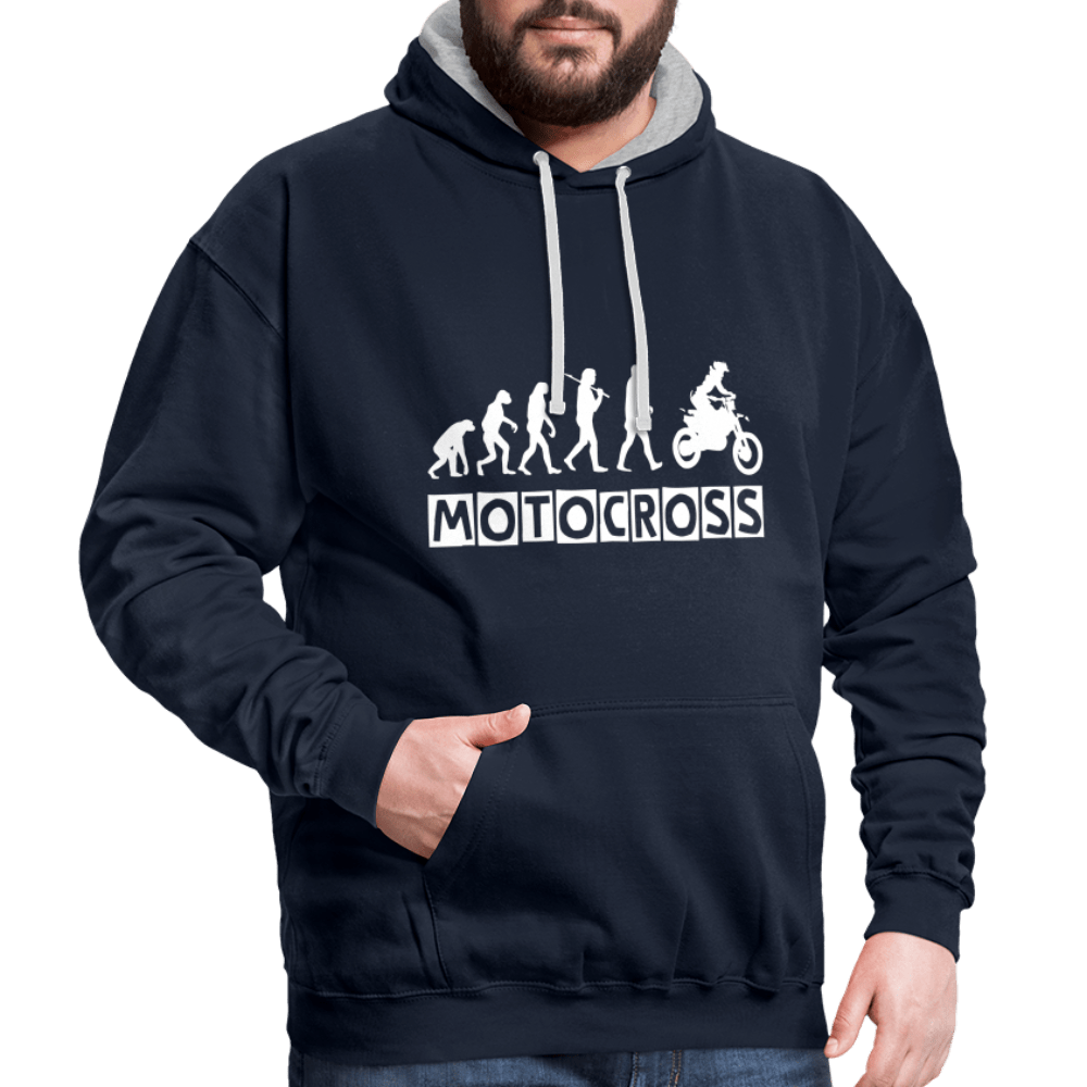 TeeFEVA Contrast Colour Hoodie | AWDis Just Hoods Contrast Colour Hoodie - Evolution Motocross