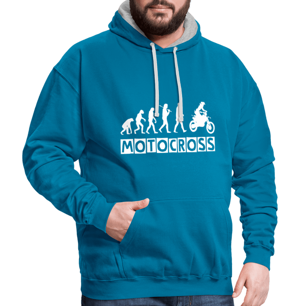 TeeFEVA Contrast Colour Hoodie | AWDis Just Hoods Contrast Colour Hoodie - Evolution Motocross