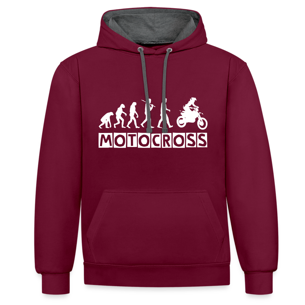 TeeFEVA Contrast Colour Hoodie | AWDis Just Hoods Contrast Colour Hoodie - Evolution Motocross