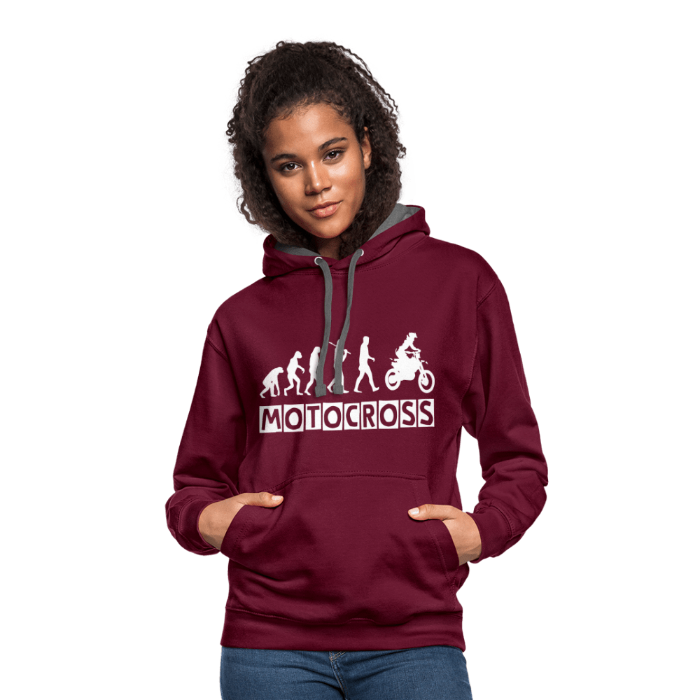 TeeFEVA Contrast Colour Hoodie | AWDis Just Hoods Contrast Colour Hoodie - Evolution Motocross