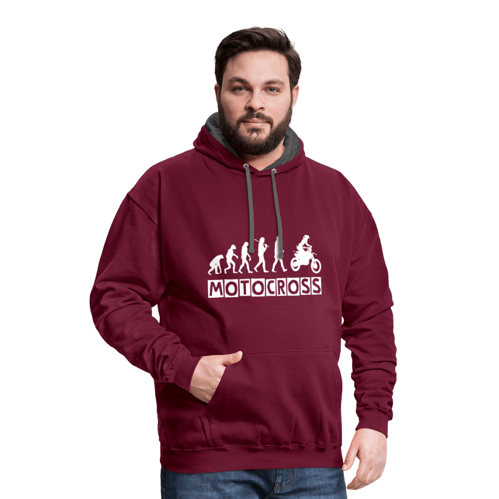 TeeFEVA Contrast Colour Hoodie | AWDis Just Hoods Contrast Colour Hoodie - Evolution Motocross