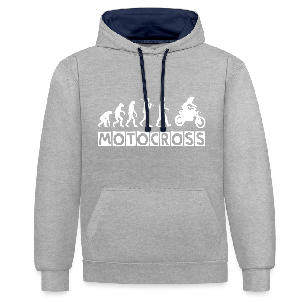 TeeFEVA Contrast Colour Hoodie | AWDis Just Hoods Contrast Colour Hoodie - Evolution Motocross