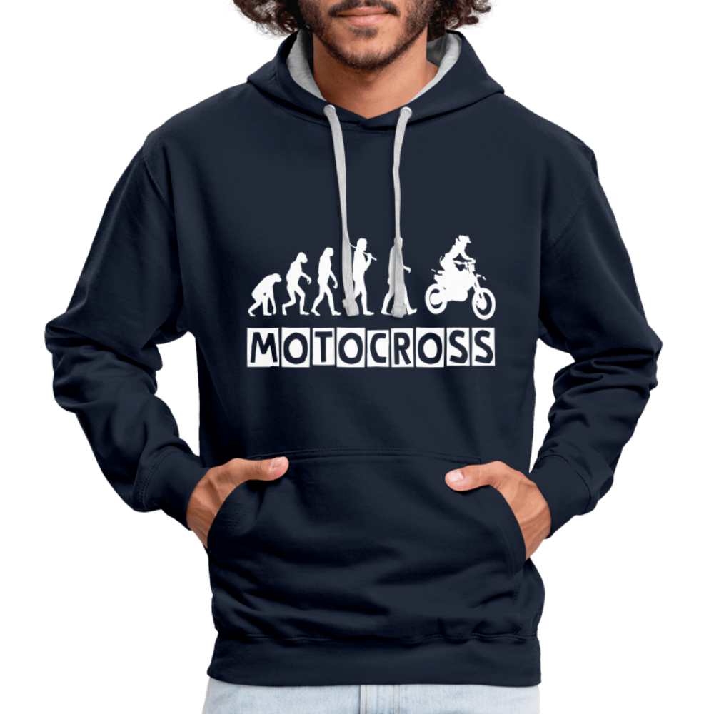 TeeFEVA Contrast Colour Hoodie | AWDis Just Hoods Contrast Colour Hoodie - Evolution Motocross