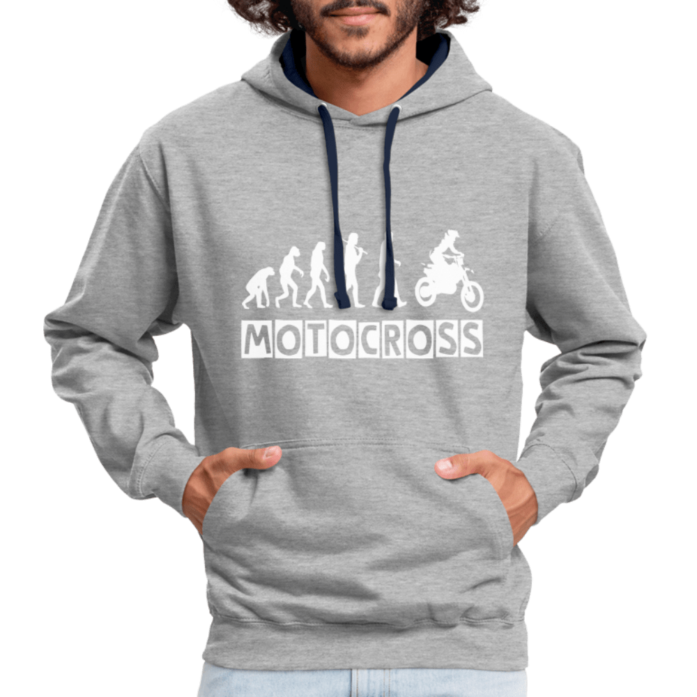 TeeFEVA Contrast Colour Hoodie | AWDis Just Hoods Contrast Colour Hoodie - Evolution Motocross