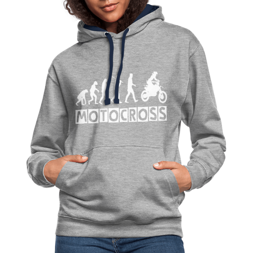 TeeFEVA Contrast Colour Hoodie | AWDis Just Hoods Contrast Colour Hoodie - Evolution Motocross