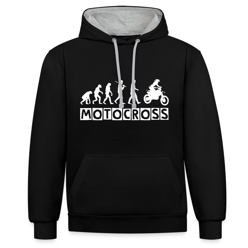 TeeFEVA Contrast Colour Hoodie | AWDis Just Hoods Contrast Colour Hoodie - Evolution Motocross