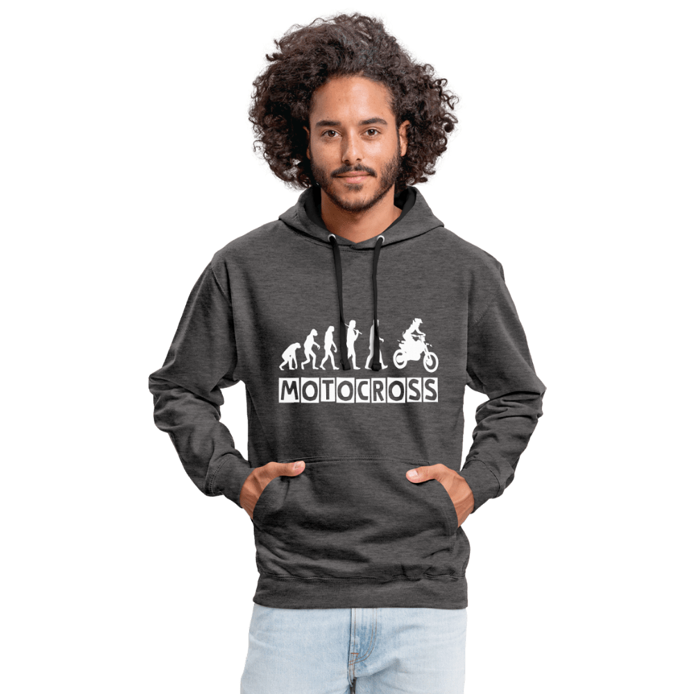 TeeFEVA Contrast Colour Hoodie | AWDis Just Hoods Contrast Colour Hoodie - Evolution Motocross