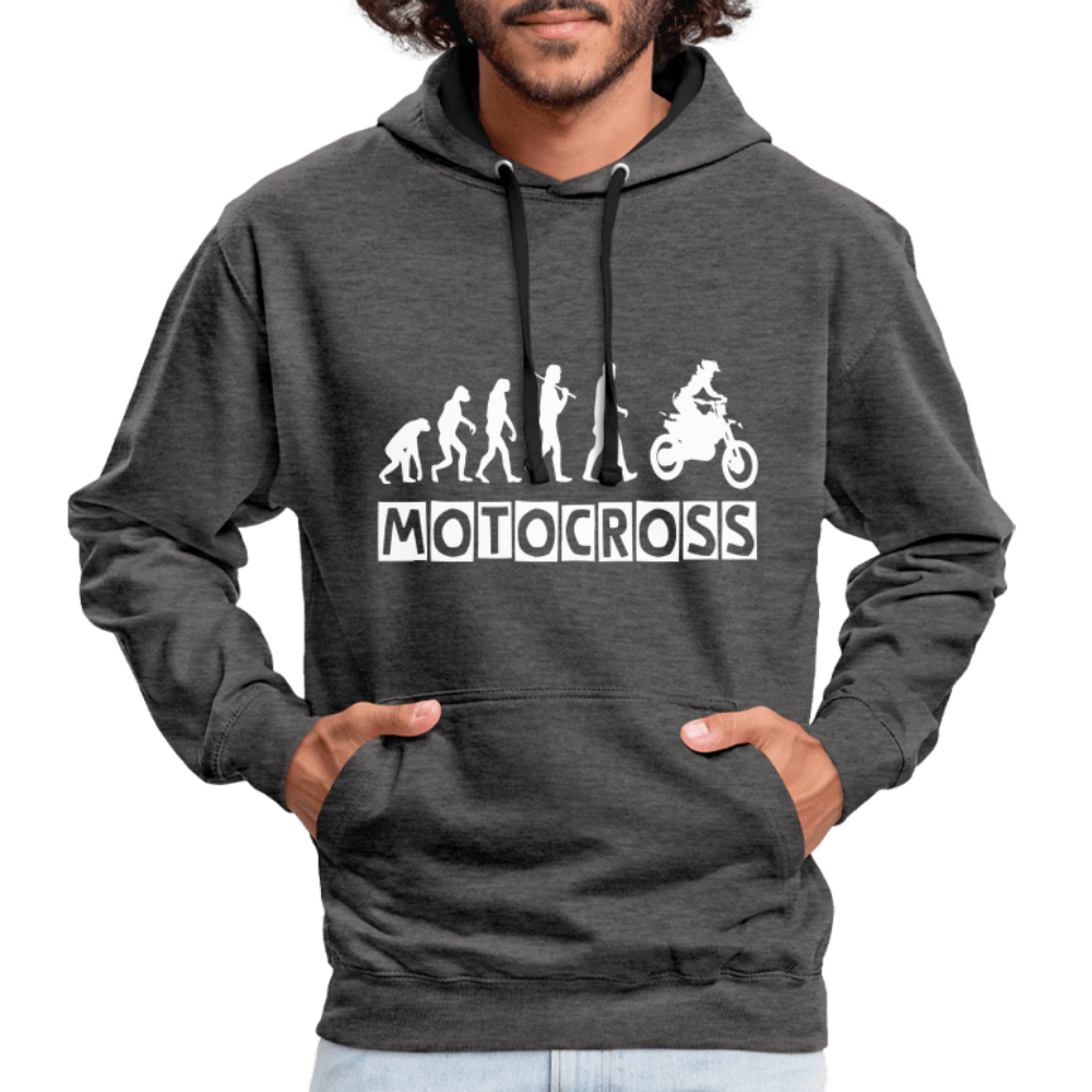 TeeFEVA Contrast Colour Hoodie | AWDis Just Hoods Contrast Colour Hoodie - Evolution Motocross