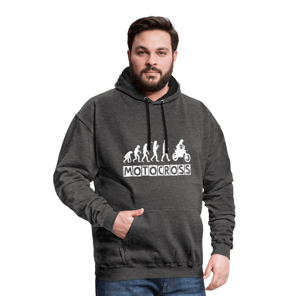 TeeFEVA Contrast Colour Hoodie | AWDis Just Hoods Contrast Colour Hoodie - Evolution Motocross