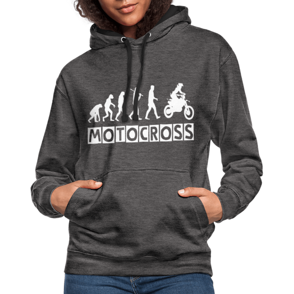 TeeFEVA Contrast Colour Hoodie | AWDis Just Hoods Contrast Colour Hoodie - Evolution Motocross