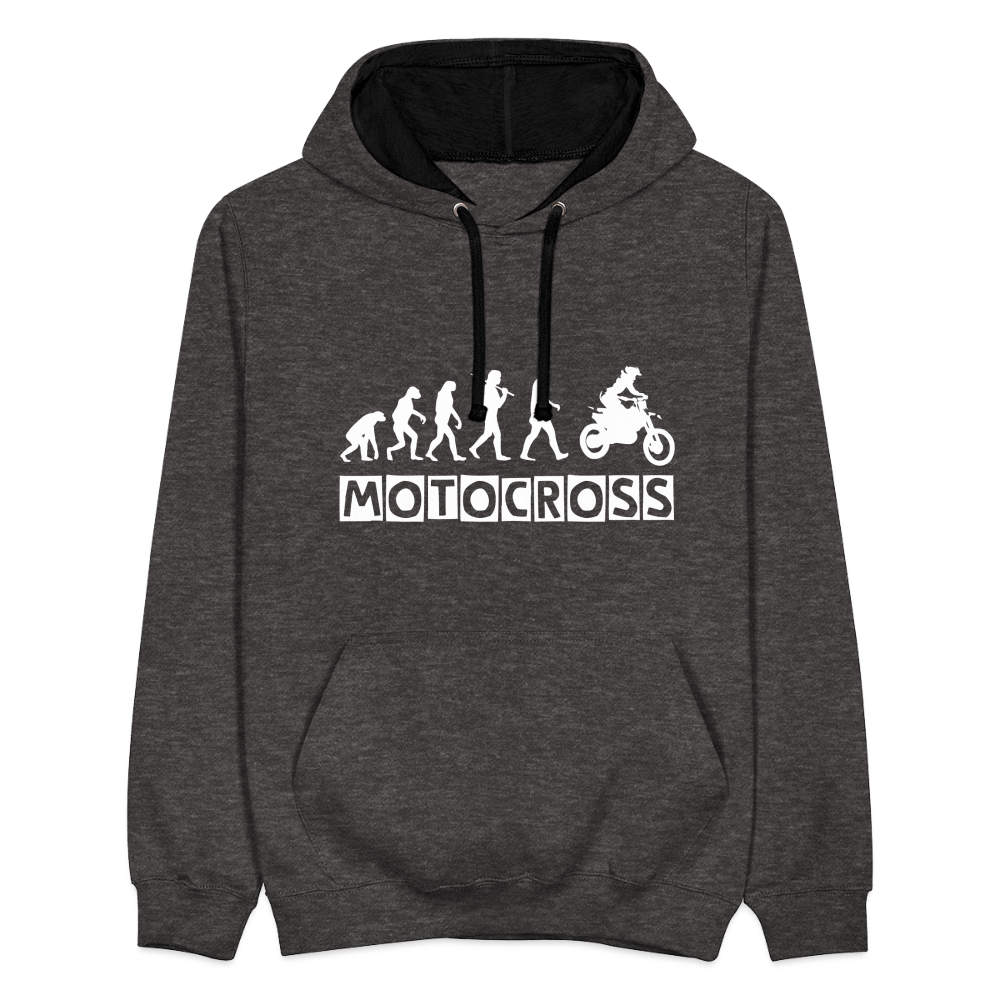 TeeFEVA Contrast Colour Hoodie | AWDis Just Hoods Contrast Colour Hoodie - Evolution Motocross