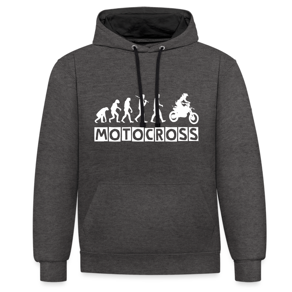 TeeFEVA Contrast Colour Hoodie | AWDis Just Hoods Contrast Colour Hoodie - Evolution Motocross