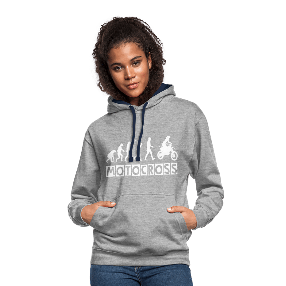 TeeFEVA Contrast Colour Hoodie | AWDis Just Hoods Contrast Colour Hoodie - Evolution Motocross