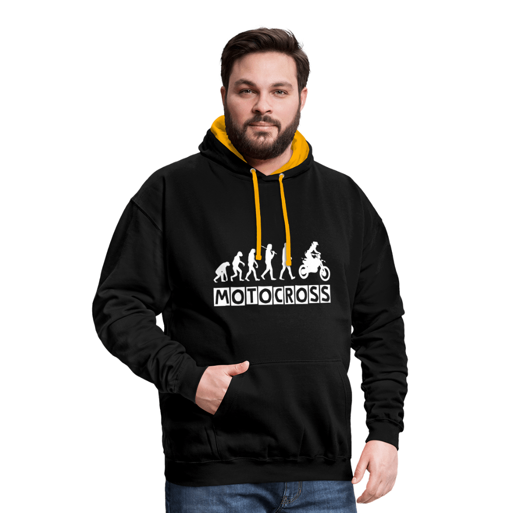 TeeFEVA Contrast Colour Hoodie | AWDis Just Hoods Contrast Colour Hoodie - Evolution Motocross