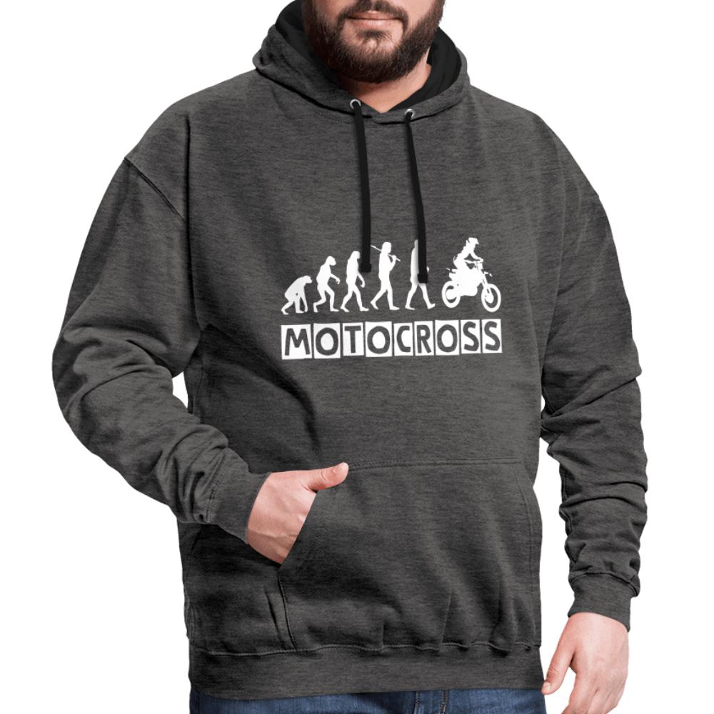 TeeFEVA Contrast Colour Hoodie | AWDis Just Hoods Contrast Colour Hoodie - Evolution Motocross