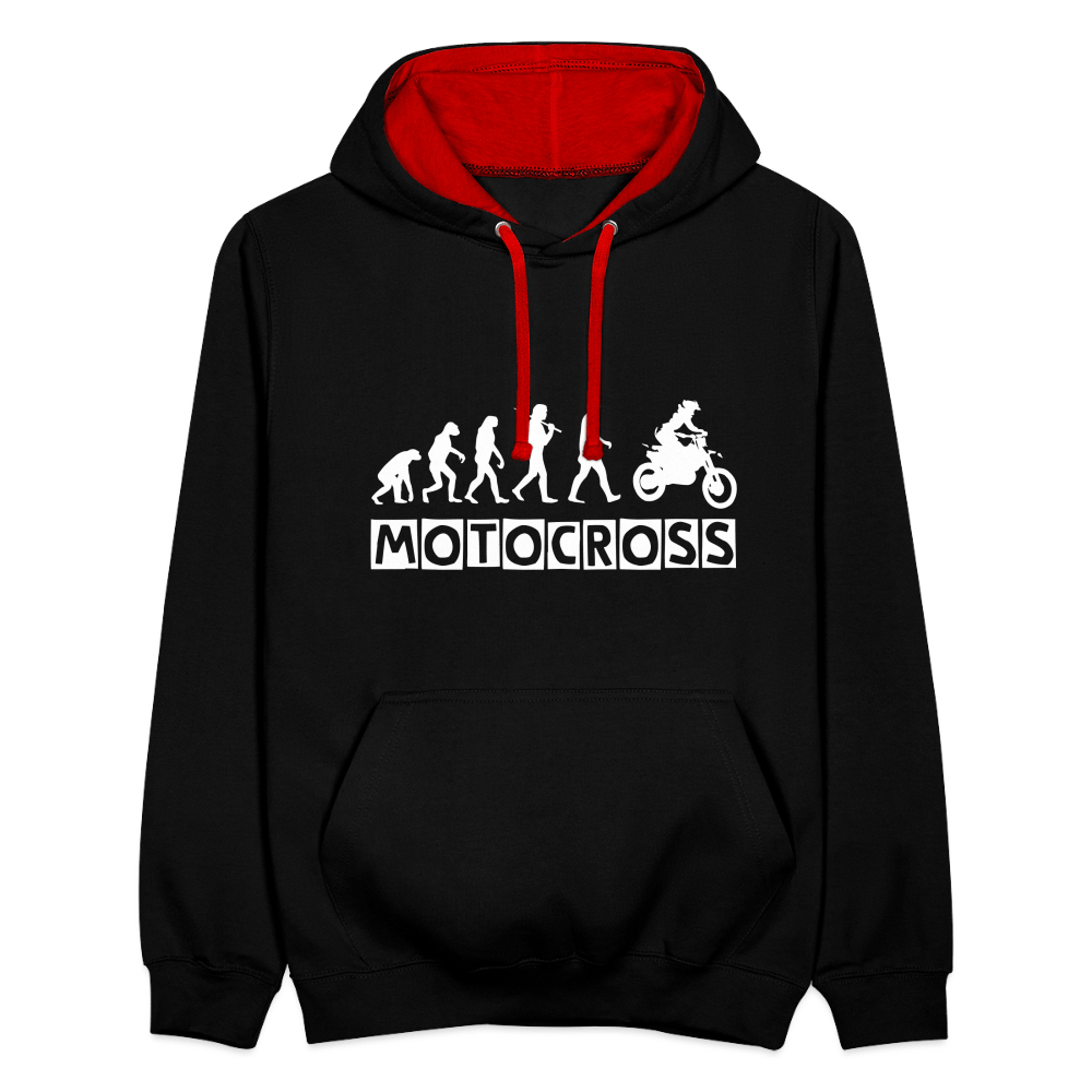 TeeFEVA Contrast Colour Hoodie | AWDis Just Hoods Contrast Colour Hoodie - Evolution Motocross