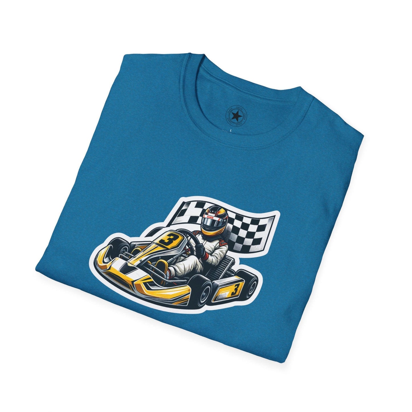 TeeFEVA T-Shirt CH Racing | Sticker Print | Unisex Soft T-Shirt