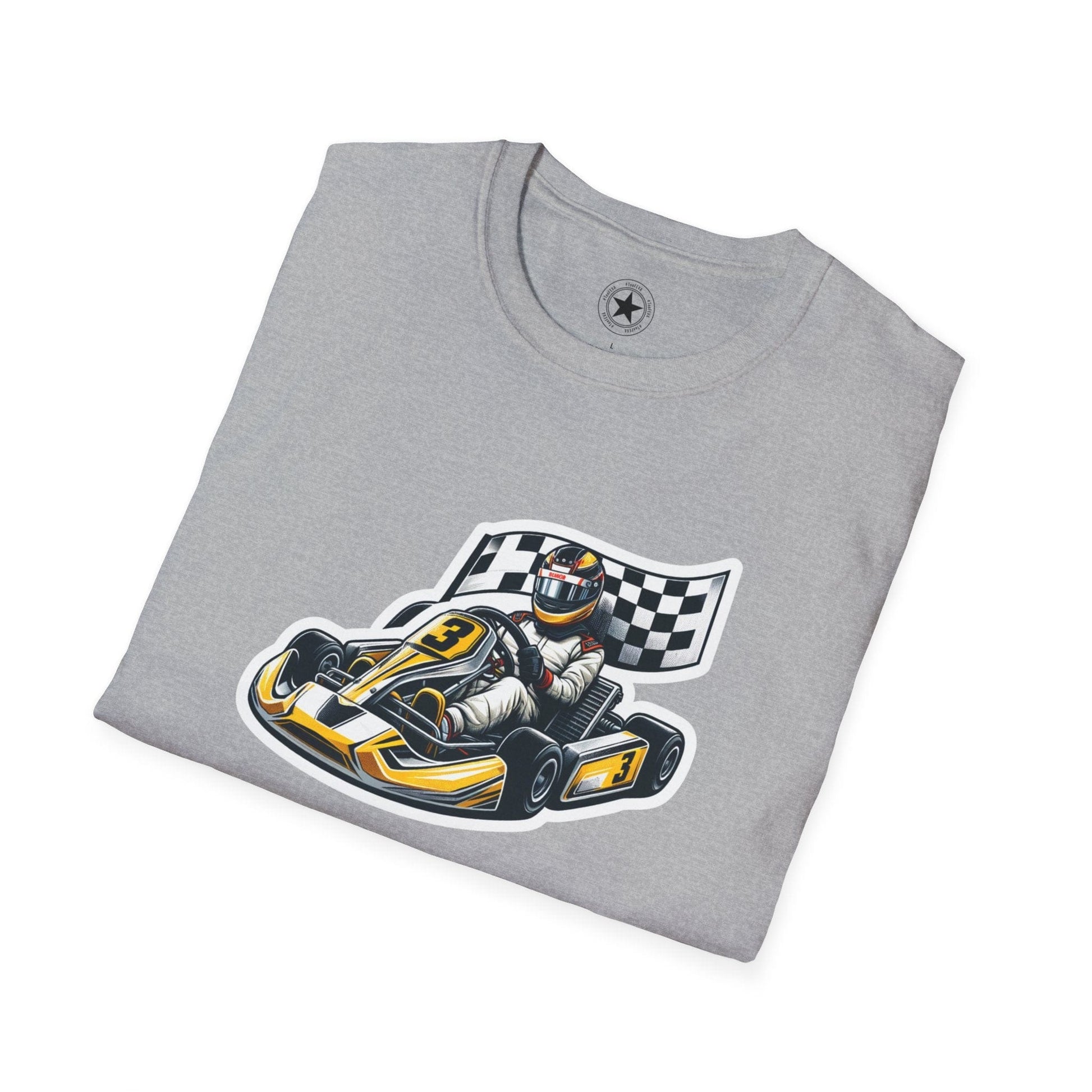 TeeFEVA T-Shirt CH Racing | Sticker Print | Unisex Soft T-Shirt