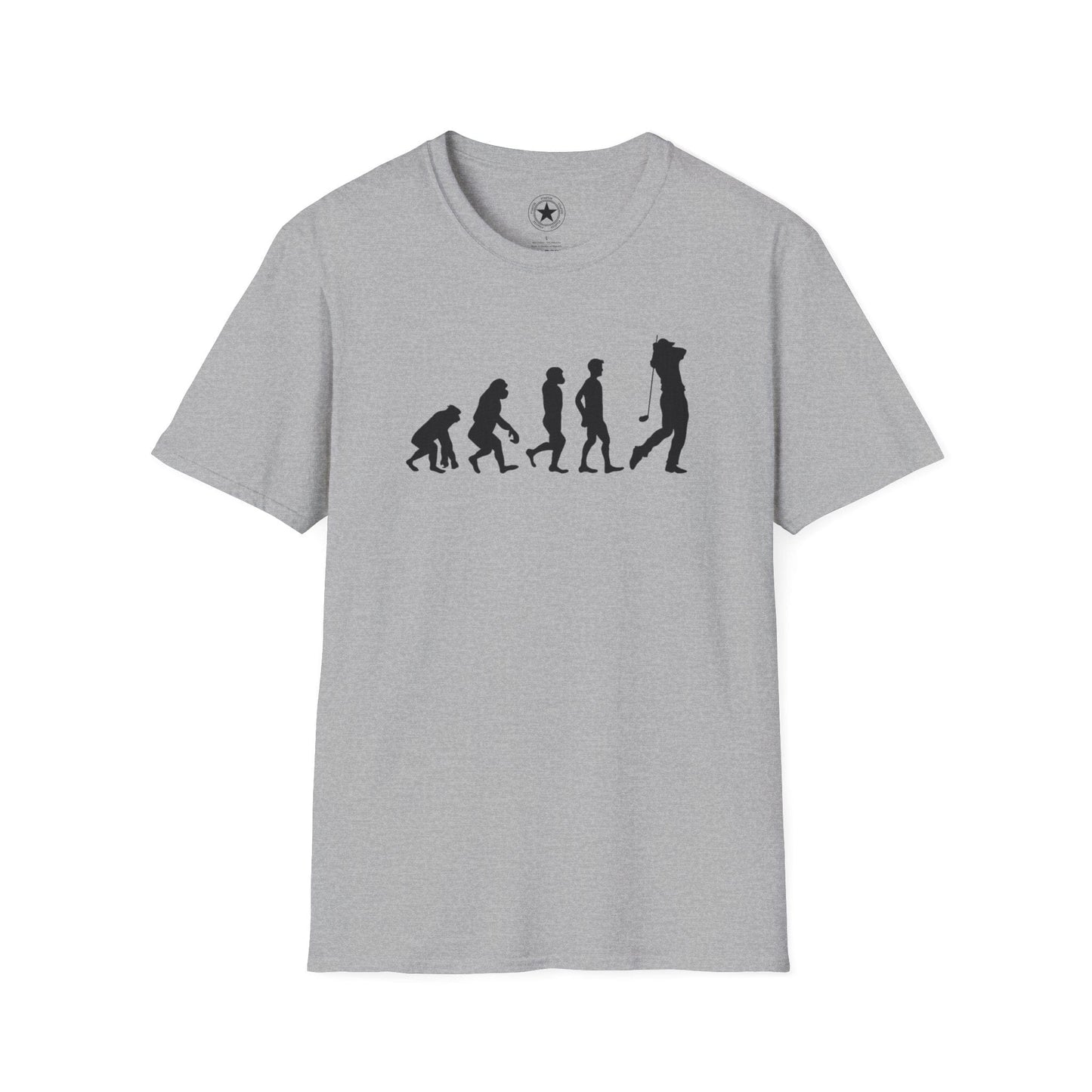 TeeFEVA T-Shirt Evolution Golf (5 Step) : Great Golf Lover T-Shirt, Unisex Soft & Comfortable