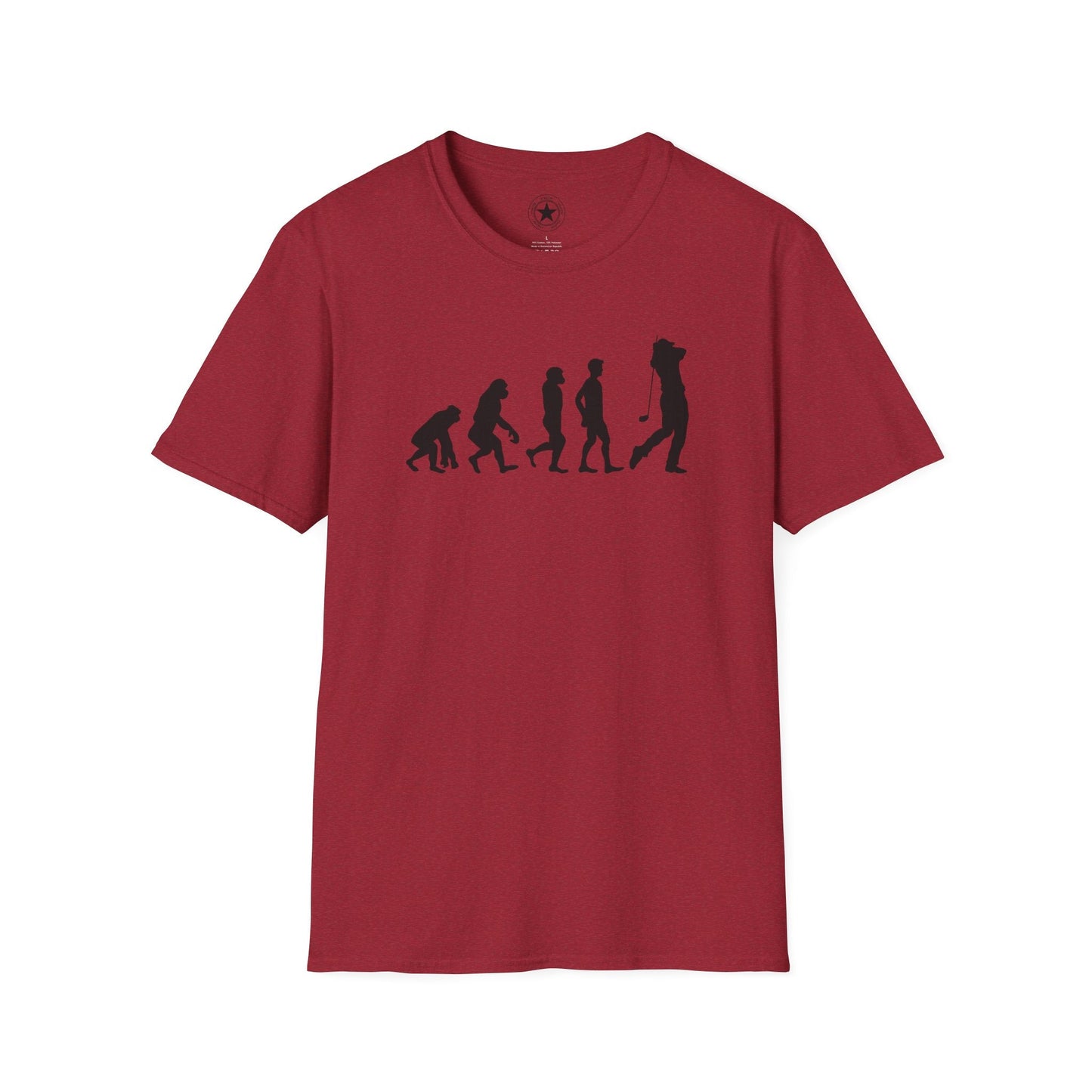 TeeFEVA T-Shirt Evolution Golf (5 Step) : Great Golf Lover T-Shirt, Unisex Soft & Comfortable