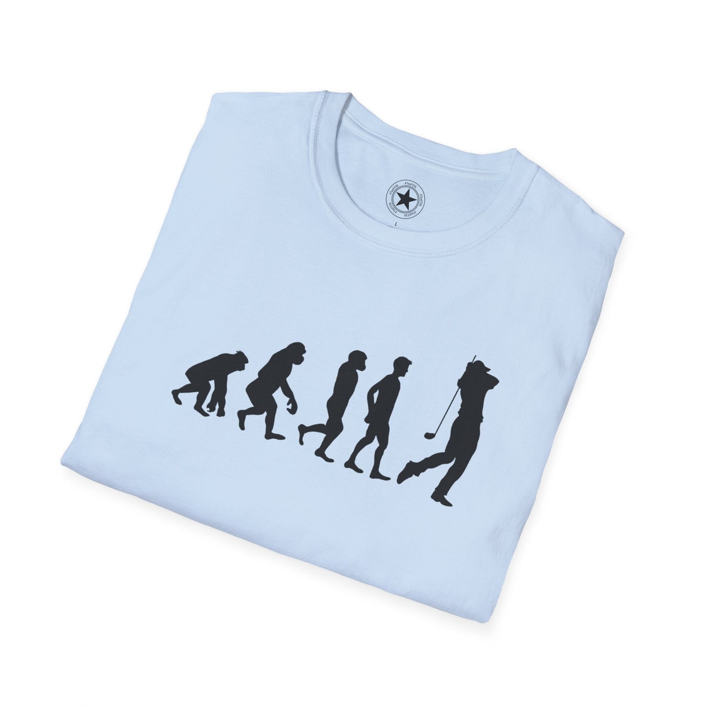 TeeFEVA T-Shirt Evolution Golf (5 Step) : Great Golf Lover T-Shirt, Unisex Soft & Comfortable