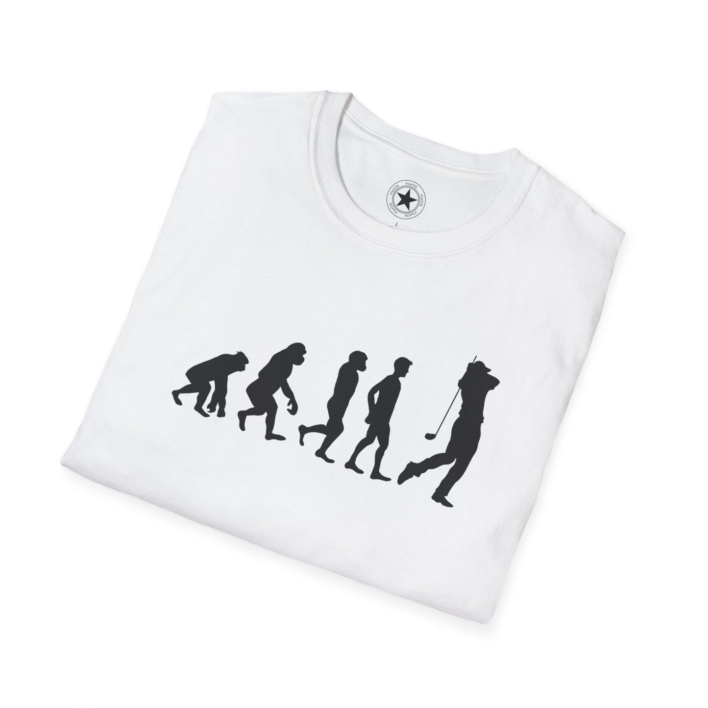 TeeFEVA T-Shirt Evolution Golf (5 Step) : Great Golf Lover T-Shirt, Unisex Soft & Comfortable