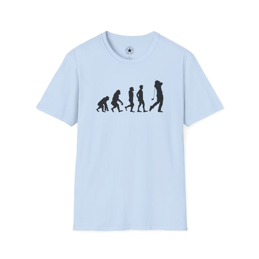 TeeFEVA T-Shirt Evolution Golf (5 Step) : Great Golf Lover T-Shirt, Unisex Soft & Comfortable