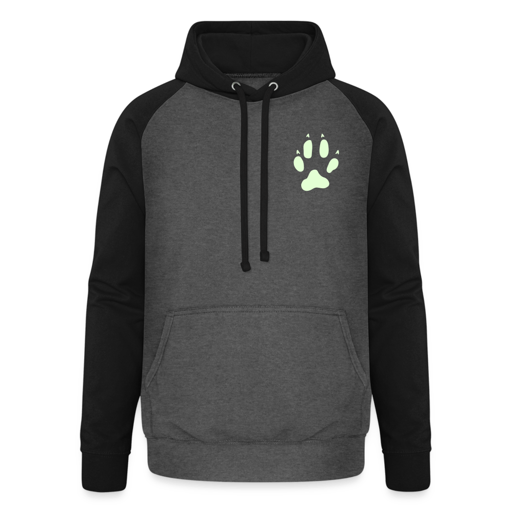 TeeFEVA Unisex Baseball Hoodie | AWDis Unisex Reflective Dog Walkers Hoodie | Heartbeat Paw