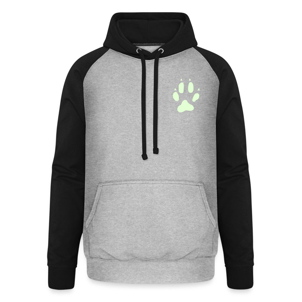 TeeFEVA Unisex Baseball Hoodie | AWDis Unisex Reflective Dog Walkers Hoodie | Heartbeat Paw