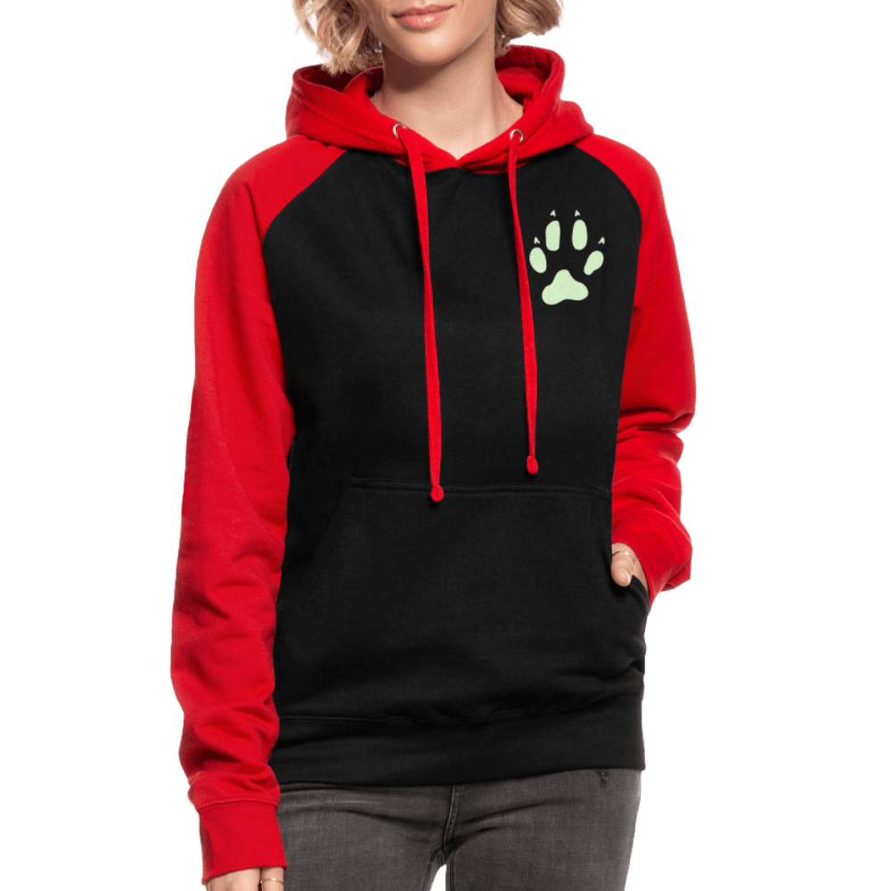 TeeFEVA Unisex Baseball Hoodie | AWDis Unisex Reflective Dog Walkers Hoodie | Heartbeat Paw