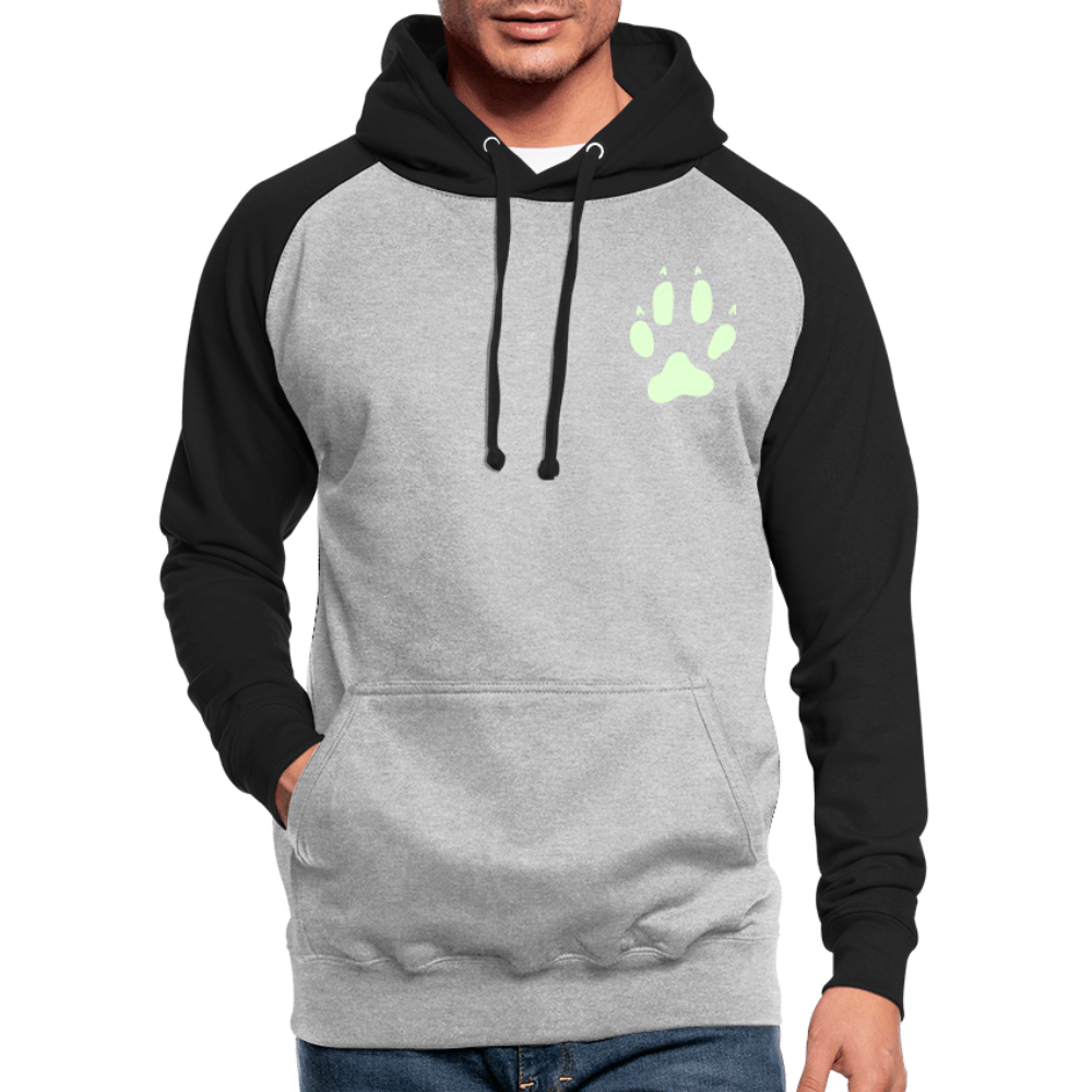 TeeFEVA Unisex Baseball Hoodie | AWDis Unisex Reflective Dog Walkers Hoodie | Heartbeat Paw