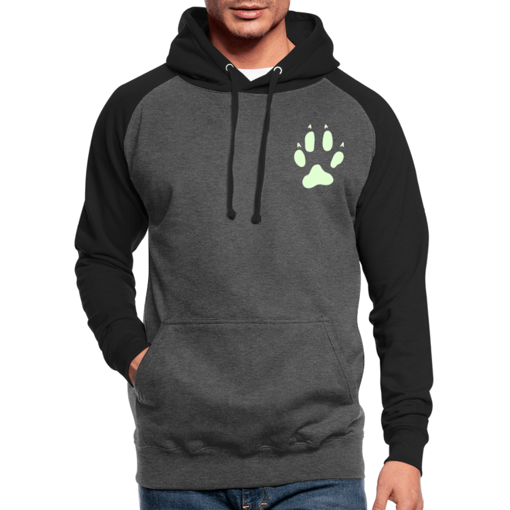 TeeFEVA Unisex Baseball Hoodie | AWDis Unisex Reflective Dog Walkers Hoodie | Heartbeat Paw