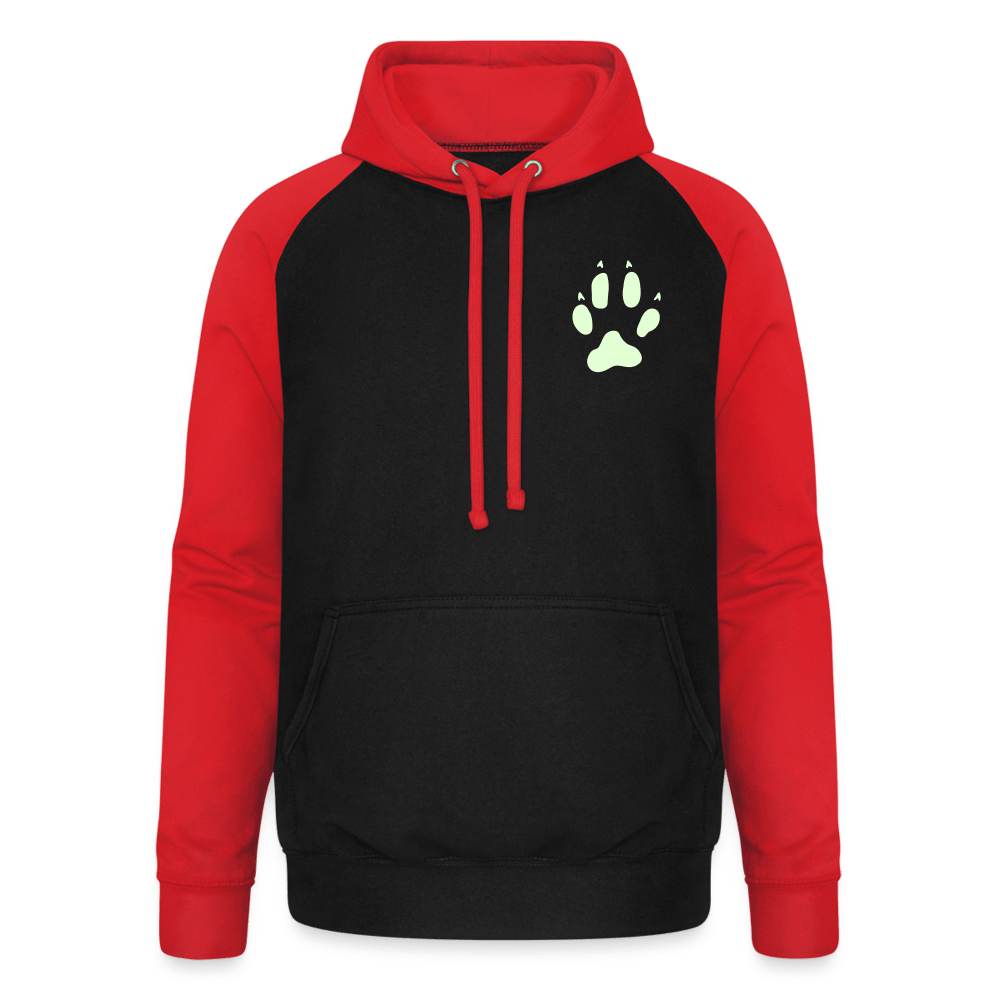 TeeFEVA Unisex Baseball Hoodie | AWDis Unisex Reflective Dog Walkers Hoodie | Heartbeat Paw