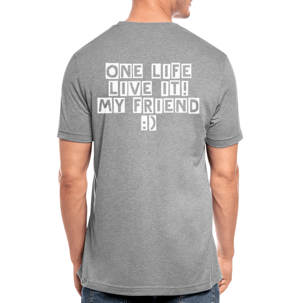 TeeFEVA Unisex Tri-Blend T-Shirt | Bella & Canvas One Life Live It & Race - Unisex Tri-Blend T-Shirt