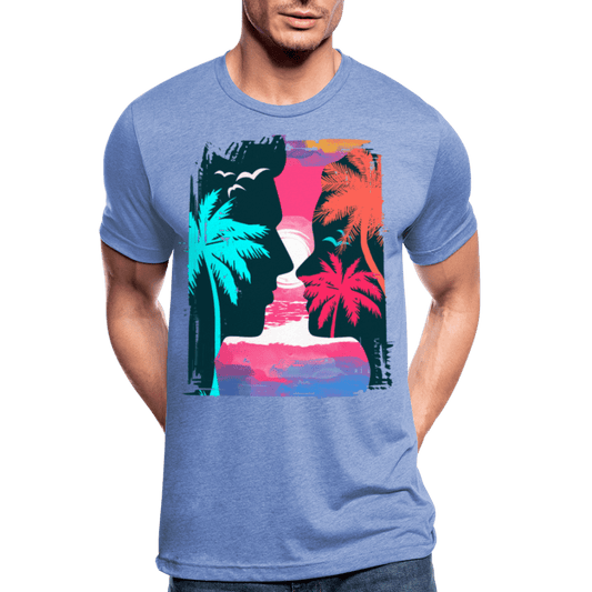 TeeFEVA Unisex Tri-Blend T-Shirt | Bella & Canvas Unisex Summer T-Shirt | Silhouette pink large front