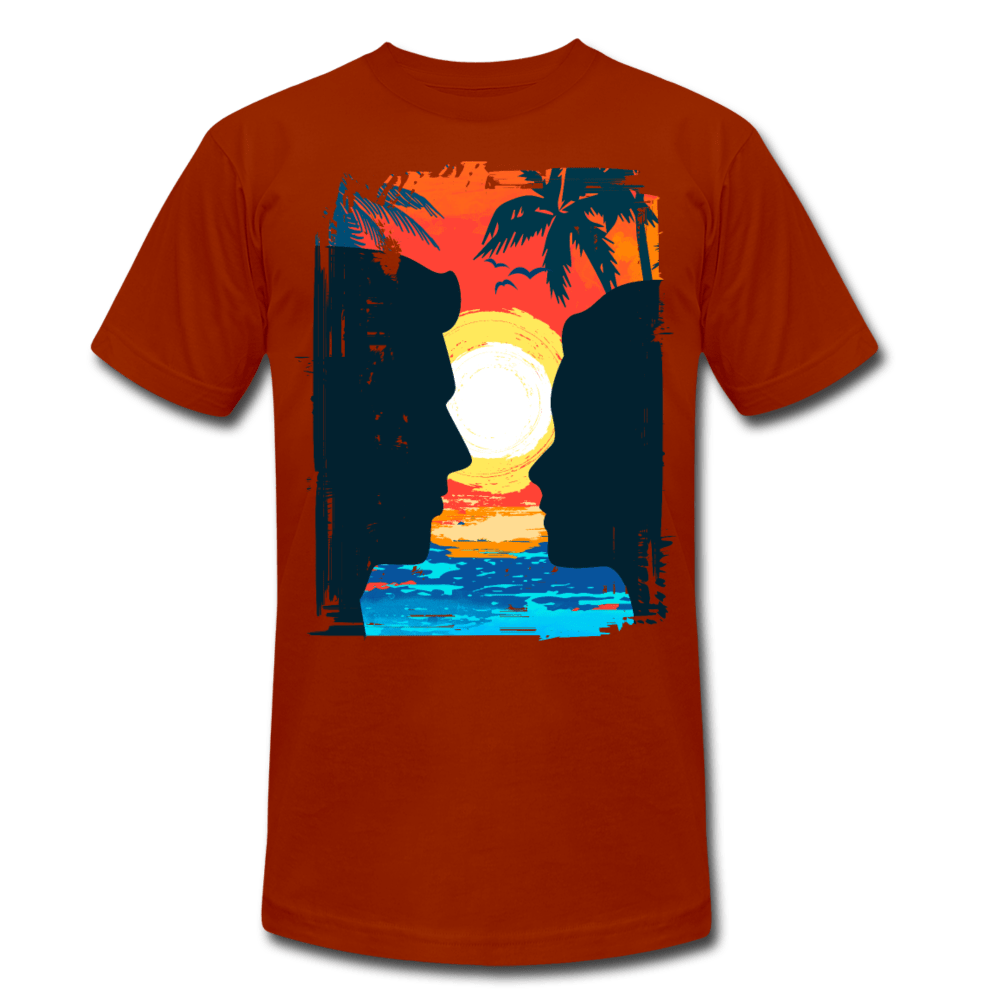 TeeFEVA Unisex Tri-Blend T-Shirt | Bella & Canvas Unisex Summer T-Shirt | Silhouette yellow sun