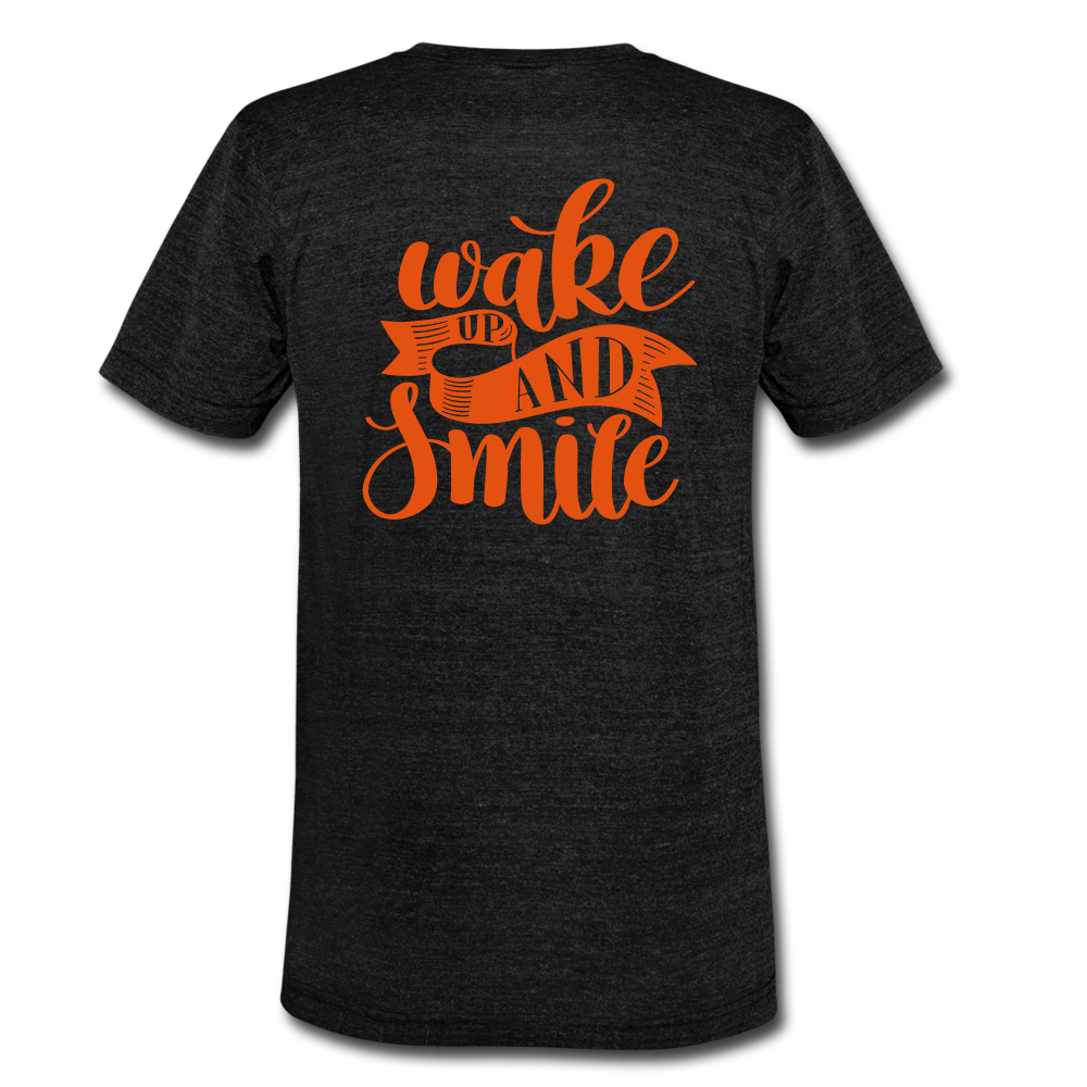 TeeFEVA Unisex Tri-Blend T-Shirt | Bella & Canvas Unisex Tri-Blend T-Shirt | Wake Up And Smile | Smile More